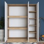 Hanah Home Armario BA105 - 2412 Nogal y Blanco